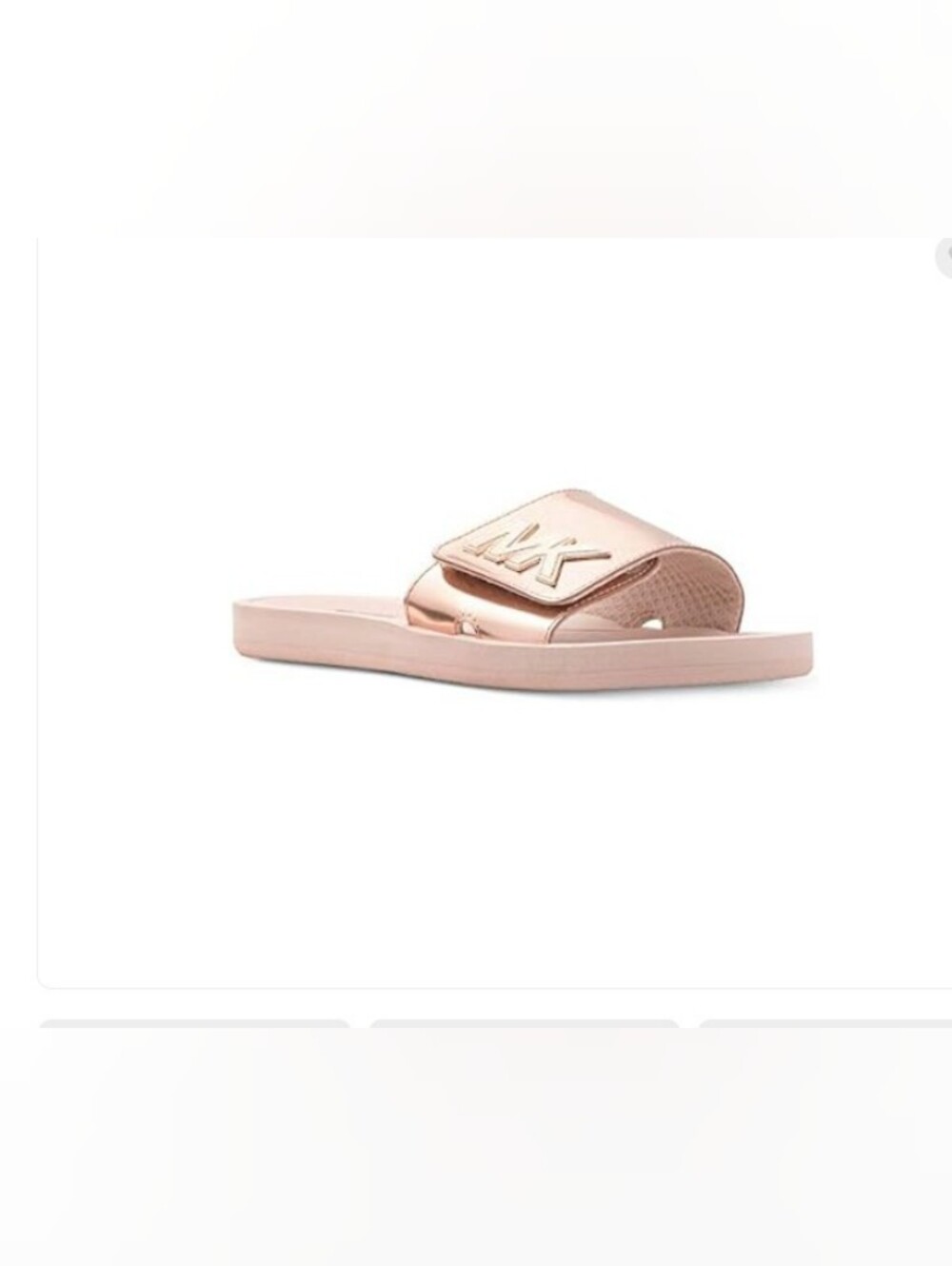 Michael Kors Palmer Metallic Rose Gold Slide Sandal Size 6